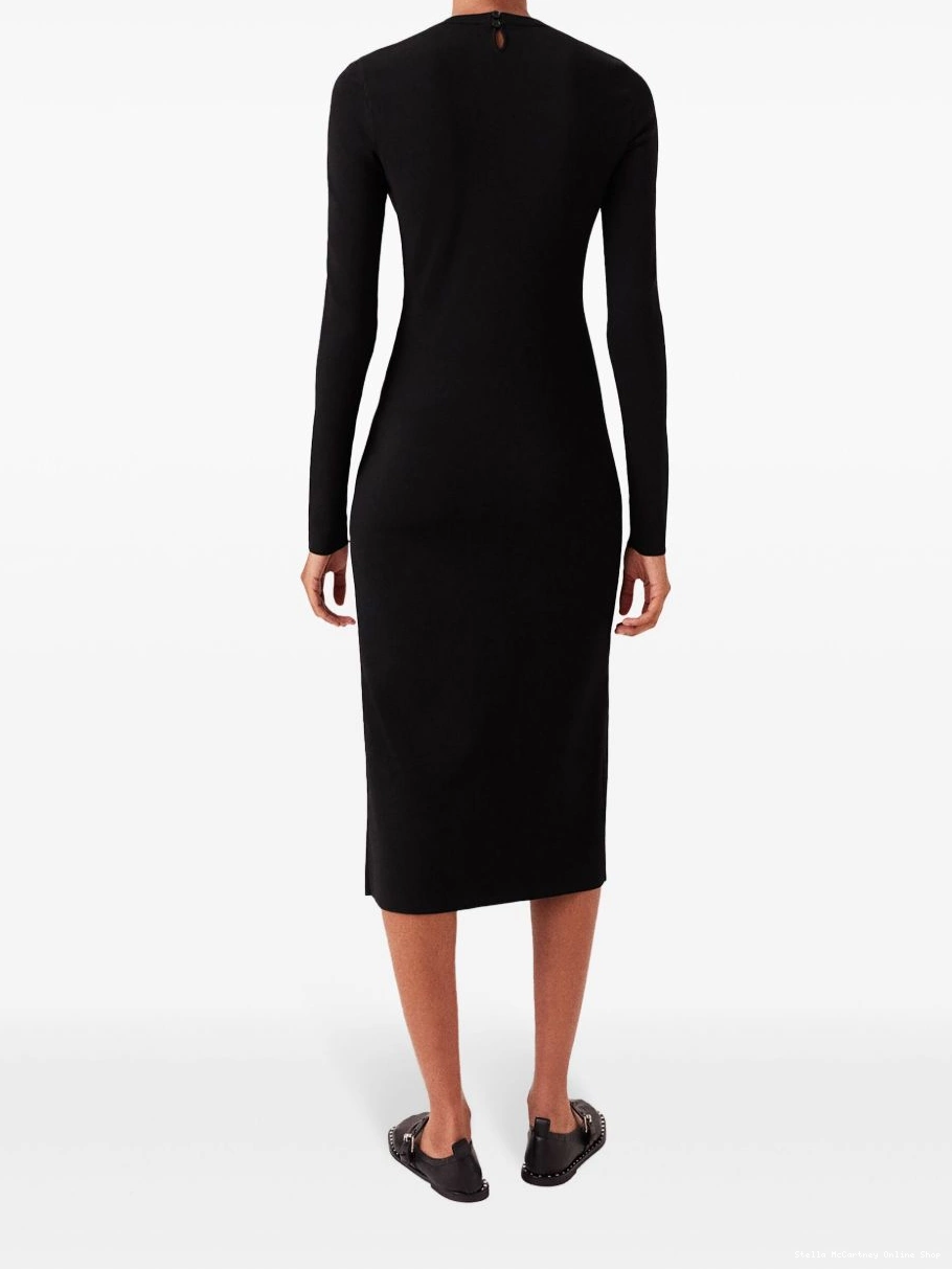 Cheap leg-slit dress Women McCartney Stella long-sleeve 0812